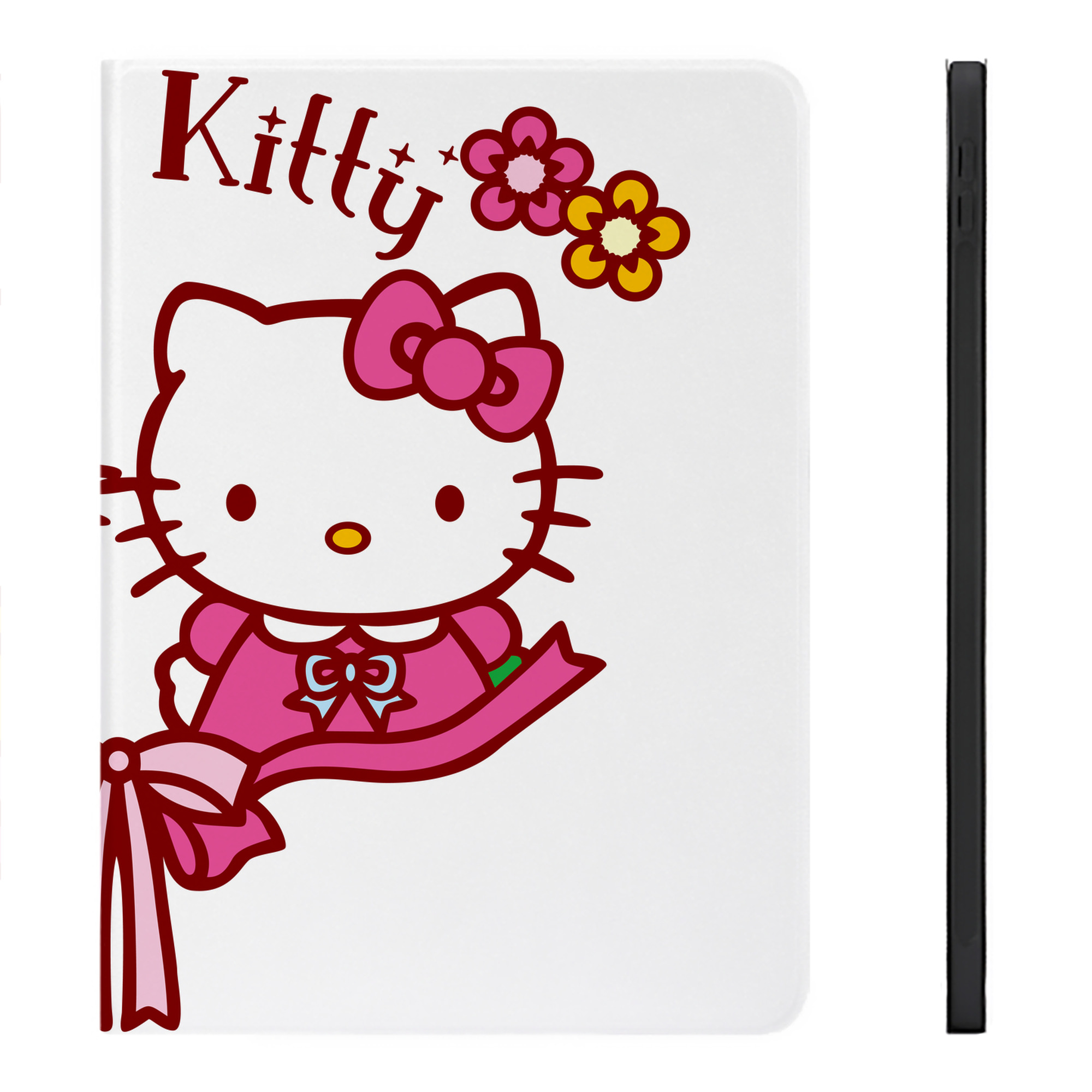 （画像用） Hello Kitty ハローキティ IPadケース ペンホルダー付き ブックスタイルデザイン